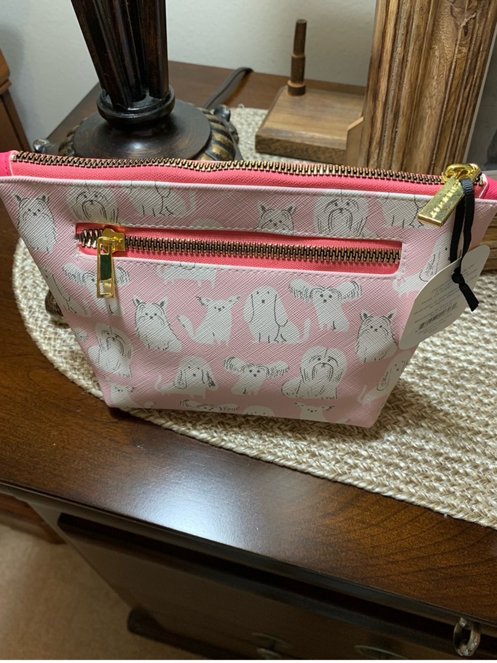 NWT-STUDIO OH ZIPPERED COSMETIC BAG